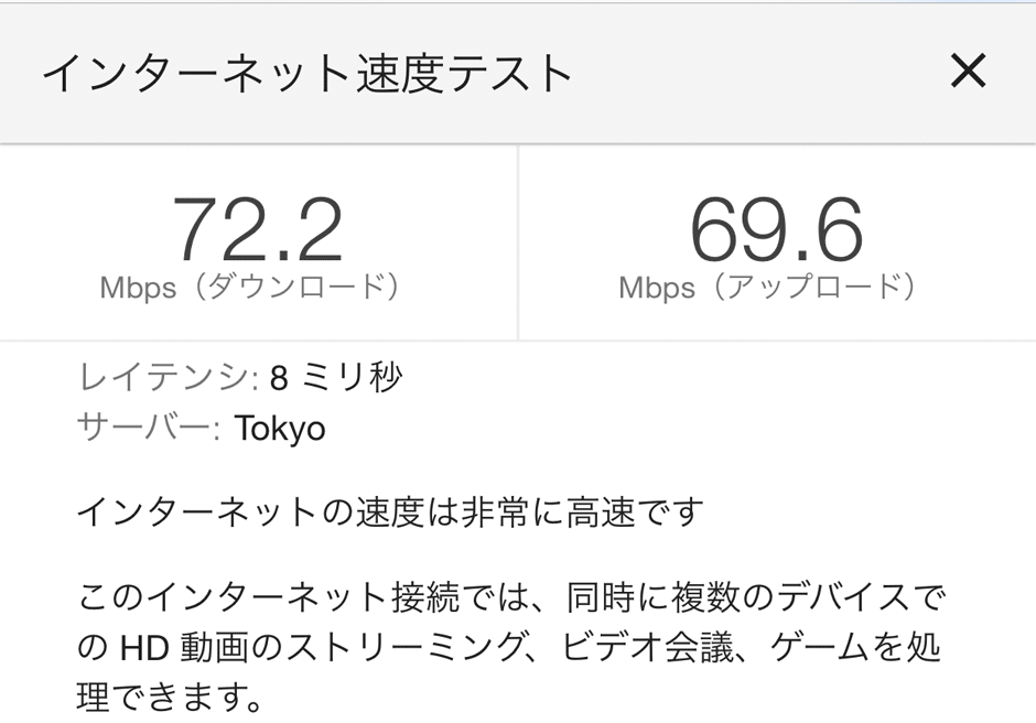 atre_Free_Wi-Fiのスピードテスト