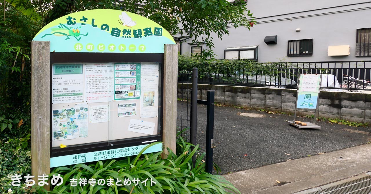 むさしの自然観察園の案内看板